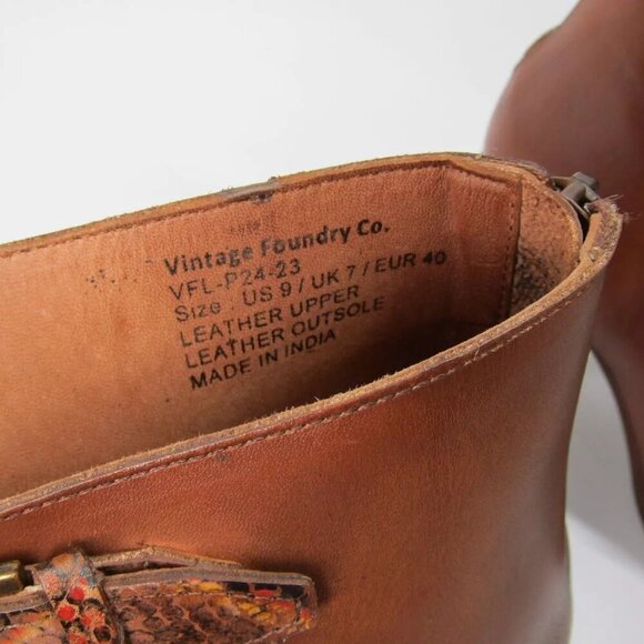 NEW VINTAGE FOUNDRY Womens Lauralyn Block Heel Sandal Strappy  Leather Size 9 - Picture 8 of 8